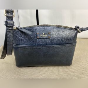 KATE SPADE GROVE STREET MILLIE BLACK LEATHER ZIP CROSSBODY